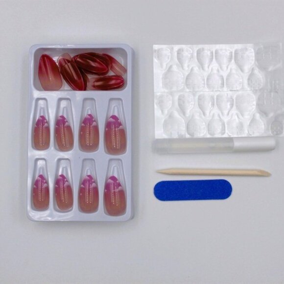 Sunset Gradient Almond Press-On Nails - Picture 4 of 4